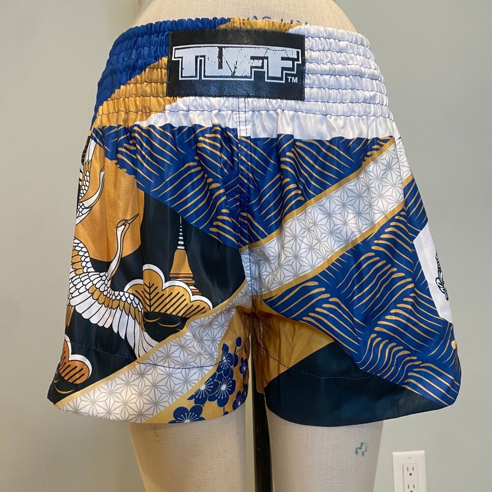 TUFF Sport- TUFF Muay Thai Boxing Shorts Majestic Crane (Size Small)